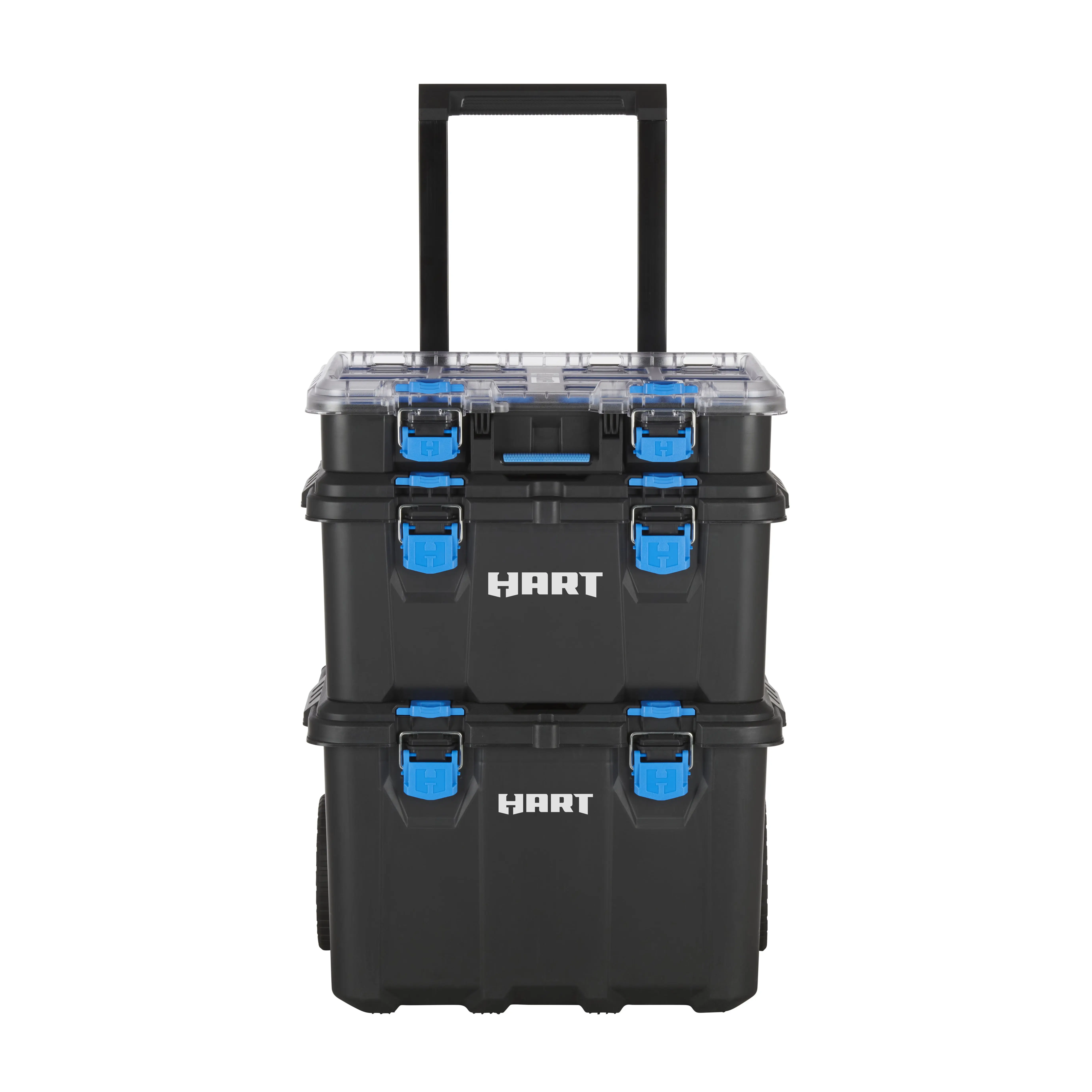 HART Stack System Tool Storage, Mobile Rolling Organizer for Garage Workshop & Jobsite Organization, Stackable Tool Box Storage System