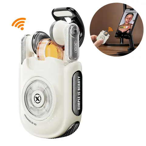 2-in-1 Button-Controlled Bluetooth Audio Headphones, Half in Ear Wireless Earphones - Cool Gadgets, Customizable Display Keys, Video Scrolling Remote, Page Turn, Photography Control, iOS/Android Mobile Phone Accessories