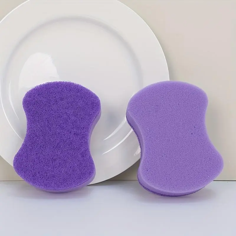 Purple Durable, Deformation-Resistant Kitchen Cleaning Sponges, 5/20pcs Home Care Supplies for Bowls, Utensils, Pots & Pans