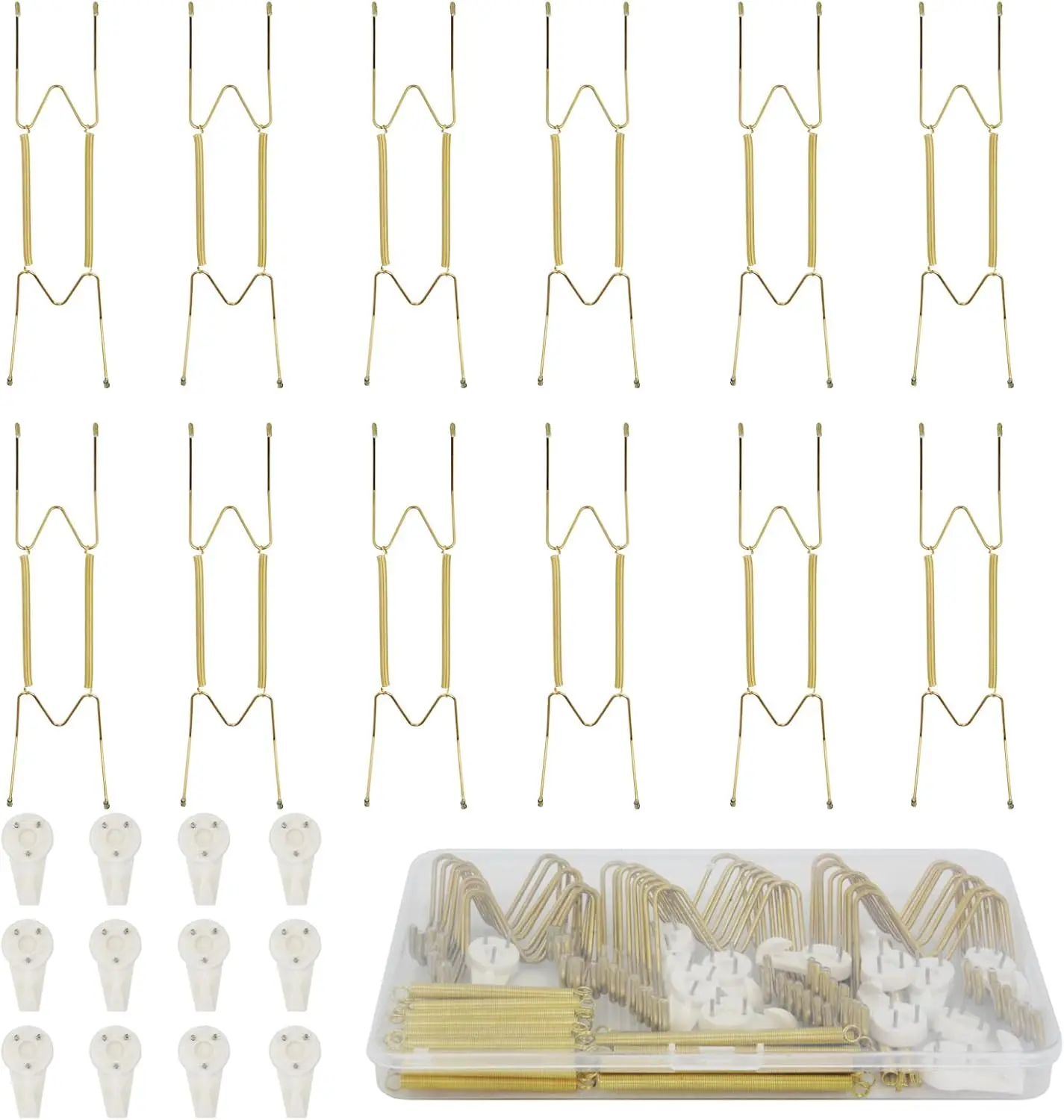 10 Inch Plate Hangers for The Wall Plate Hangers 12Pack Plate Wall Hangers for Display Invisible Decorative Plate Hooks for Hanging Stainless Steel