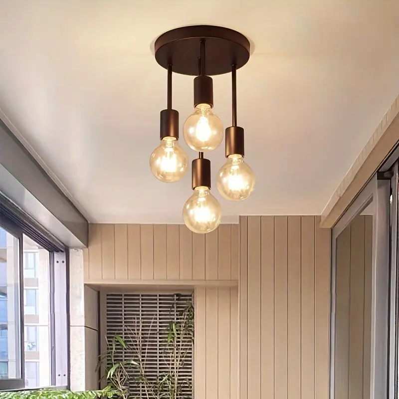 4-head Pendant Light, Modern Ceiling Light, Creative Chandelier Light Fixture for Home Living Room Bedroom Dining Room Decor
