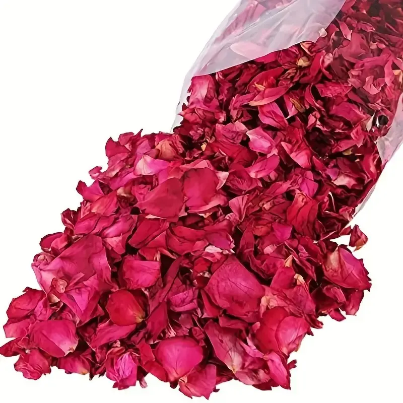 200g/7oz Dried Rose Petals, Dried Flowers, Biodegradable Red Rose Petals, Wedding Confetti, Bride's Shower, Candle Making, Table Decoration, Mother's Day gift, Wedding Petals