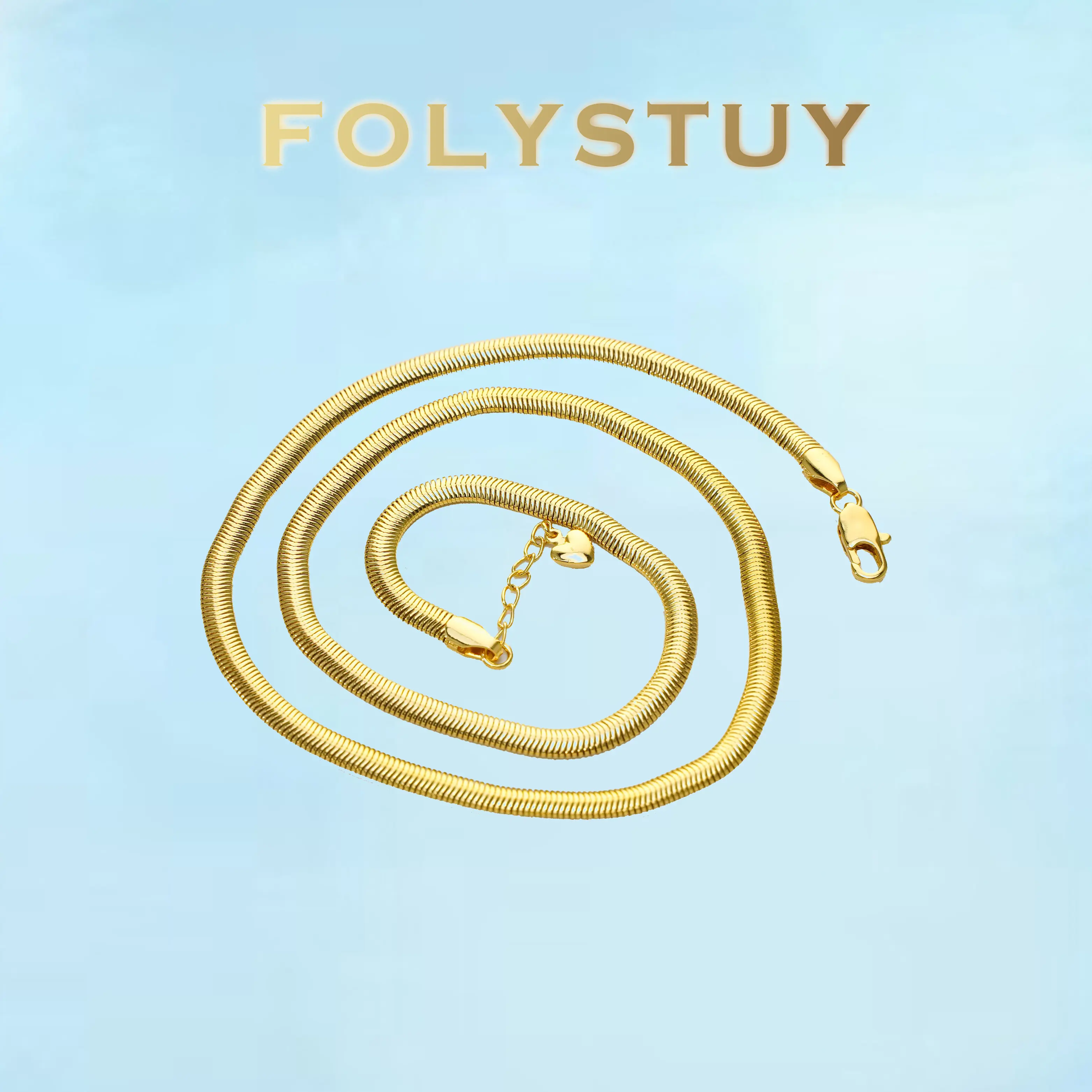Length: 19.68 inches; Width: 4mm [FOLYSTUY (Y142)]Herringbone Snake Chain Necklace, Dainty Flat Snake Bone Chain for Women Men, Minimalist Layering Choker, Classic Everyday Wear Jewelry Gift