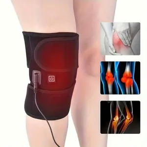 1pcUSBpowered Heated Knee Massager - can relax knees and keep warm knee pads, Knee Pain Relief, Knee Support, Adjustable, 3 gear heat, easy to use, perfect gift for parents