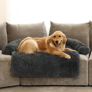 Calming Dog Bed - Plush Dog Mat with Removable Washable Cover for Large Medium Small Dogs and Cats - Comfortable Design for Pets