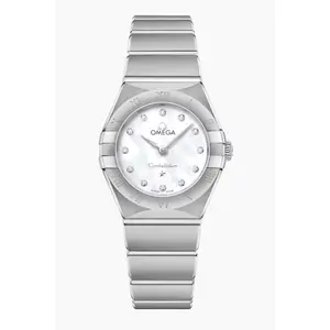 Omega Constellation Series Perle Watch with Inlaid Letters, Quartz Movement, 24mm