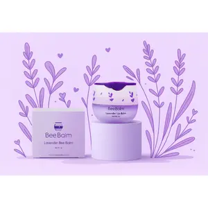 BeeBalm Lavender Lip Balm - Limited Edition Soft Sweet Nourishing with Propolis Extract Beeswax & Shea Butter for Silky Smooth Lips Moisturizing