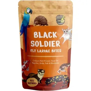 Black Soldier Fly Larvae Bites All Natural Dried Calcium Protein Treat for Reptiles, Geckos, Bearded Dragons, Hedgehogs