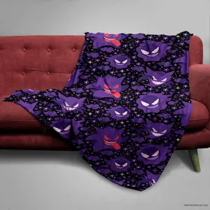 Gengar Fleece Blanket Cute Gengar Collection Gift