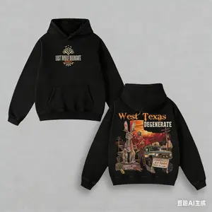 Treaty Oak Revival West Texas Degenerate Hoodie Washed – Vintage Acid Wash Heavy Cotton Oversize Unisex Country Rock Band T-Shirt, Hoodie & Sweatshirt, Music Streetwear, romwe evolution hoodie fit baggy unknown pathfinder  uniform urban  apparel