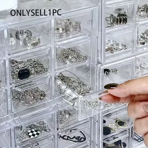 Multi-Layer DIY Bead Jewelry Storage Display Box, Acrylic Organizer, Transparent Plastic Case, Desktop Contact Lens Holder, Valentine Gift, Multilayer Storage