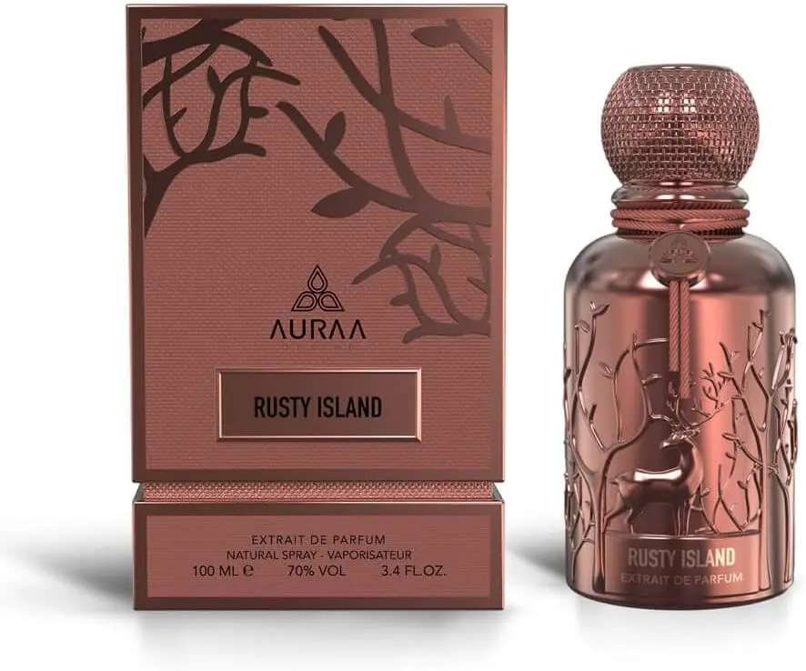 Auraa Desire Rusty Island Extrait De Parfum For Men 100ml Natural Spray Copper Bottle