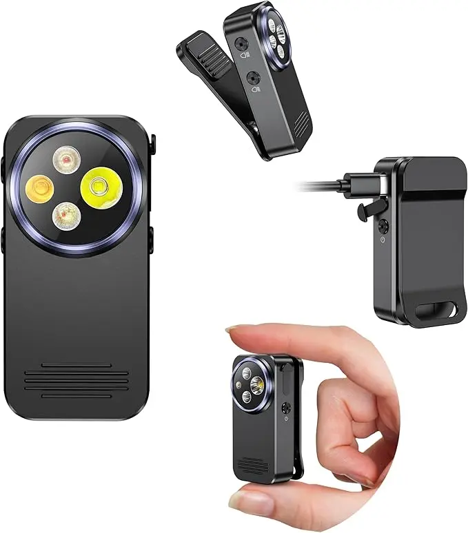 EDC Flashlight Clip-on Flashlight,600 Lumens with Four Lighting Rechargeable Mini Flashlight with Magnet, Flashlights High Lumens for Outdoor Adventure, Camping, Hiking