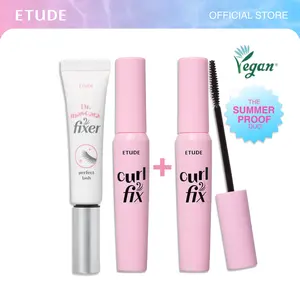 [ETUDE Official] Curl Fix Mascara BOGO & Dr. Mascara Fixer Set | Kpop Idol Lash Mascara Set | Clear Mascara | #01 BLACK & #04 Volume | 24H Smudge Proof Curl | Volumizing & Lengthening | Waterproof Formula | Lash Primer | Hell Mascara | DealsForYouDays