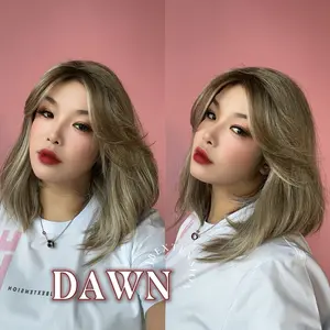 JBEXTENSION 14 Inches Ash Grey Women Fashion Full Machine Wig DAWN【PLUS PERMATEASE】