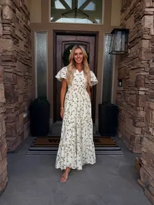 Hydrangea Maxi Tiered Dress