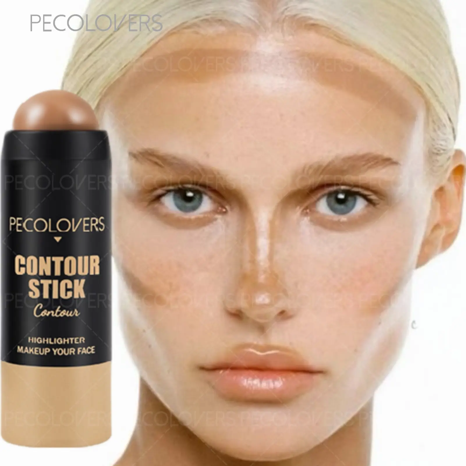 Waterproof Face Bronzer Stick Cream Bronzer Balm Brightening Concealer Contour Pen Face Foundation Lasting Smooth Contour Shadow Creamy texture Women Cosmetics Facial Contouring Makeup Contour Stick Makeup
