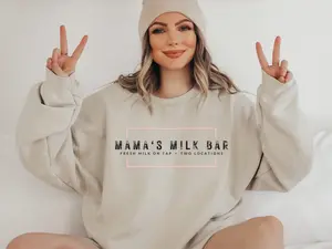 Breastfeeding Sweatshirt Breastfeeding Shirt Breast Feeding Shirt Mamas Boobery Gift For New Mom Milk Bar Breastfeeding Mama Tee Milk Maker