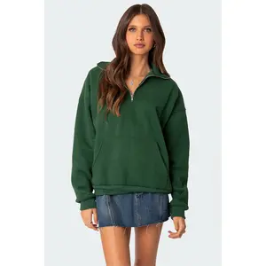 Oversized Quarter Zip Sweatshirt