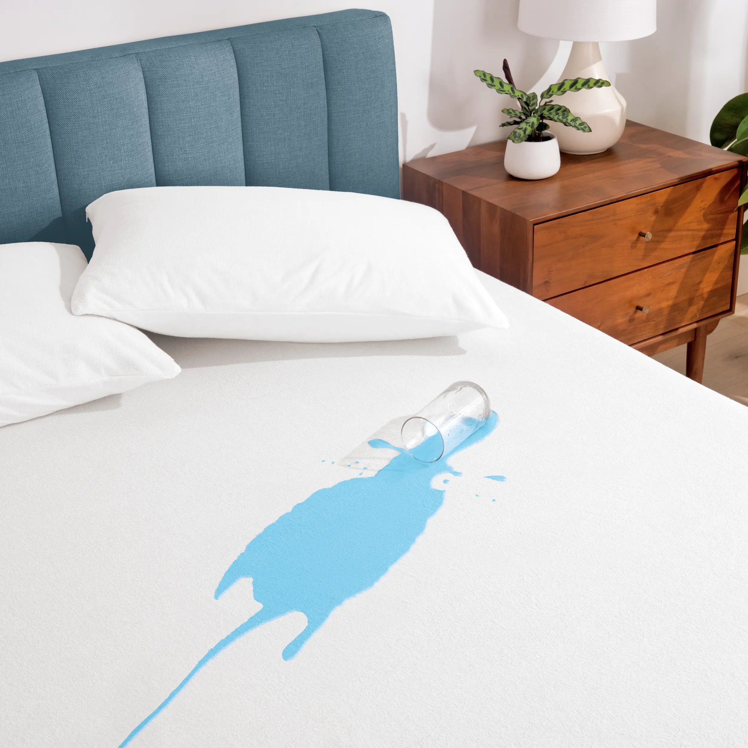 BARE HOME Cotton Terry Mattress Protector Cover - Waterproof, Water Repellent, Breathable, Stain Resistant, Elastic Hem, Machine Washable (Queen Size)