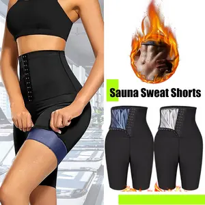 Sauna Sweat Short Pants Suits for Women High Waist Shorts  Thermo Workout Body Shaper Thighs Waist Trainer Sports Leggings