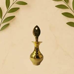 Arabic Kohl Brass Bottle - Container with Brass Finish, Ideal for prefect eye liner