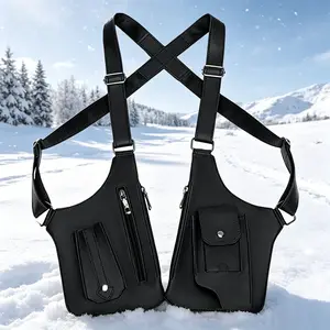 Premium Leather Adjustable Underarm Shoulder Bag for Men & Women, Hidden Security Pocket for Phones & Daily Gadgets, Wearable Storage Pouch for Travelling, Mountaineering & Daily Commute.graduation gift
