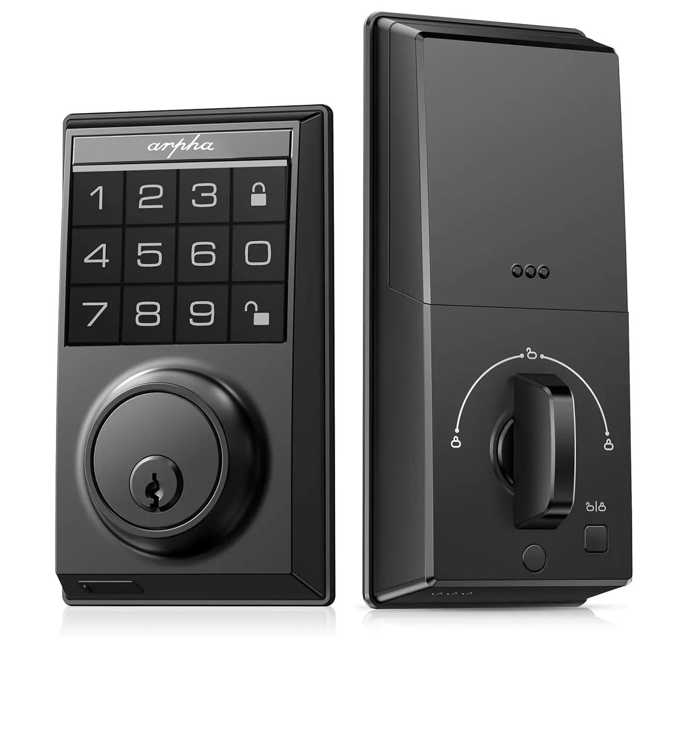 Keyless Access Smart Deadbolt Lock with Keypad for Front Door, 47 User Codes, Low Battery Alert, IP54 Rated, 1-Touch Lock, Anti-Peep Password, ANSI Grade 3 Security