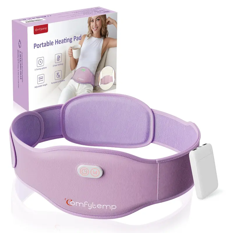 [XMAS GIFT] Cordless heating pad for period cramps, Dual Back and Belly, 3 Heat Levels,  3 Timers, Auto-off techvibes