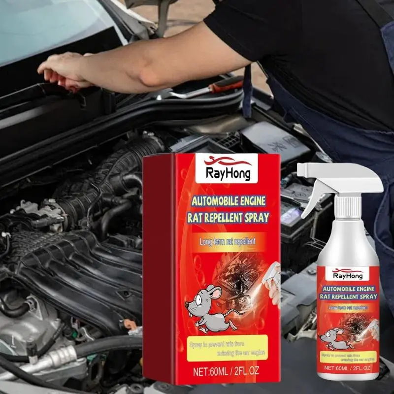 Car Engine Rat Repellent Spray, Rats Leave Engine Bay Foam Cleaner, Safe Formula To Protect Your Engine, Professional Automotive Car Cleaning Product, Automobile Engine Cleaner