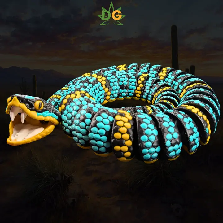 DG Wagler's Pit Viper Flexi Snake Collectible Figure, Durable Joints Toy for Display, Classic Novelty Animal Action Figure