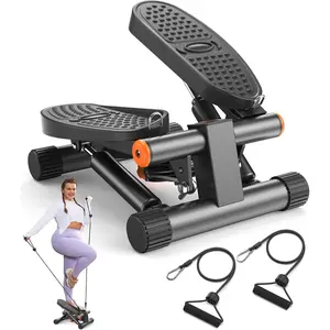 Niceday Steppers for Exercise, Mini Stair Stepper with Resistance Bands at Home Workout Equipment with 300LBS Loading Capacity, Hydraulic Fitness Stepper with LCD Monitor