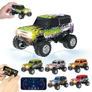 Mini Remote Control Car All-Terrain Climbing, Automatic Demonstration Mode, Spring Shock Absorption, 2.4g Interference-Free, LED Lights, Speed Gears, Rc Cars