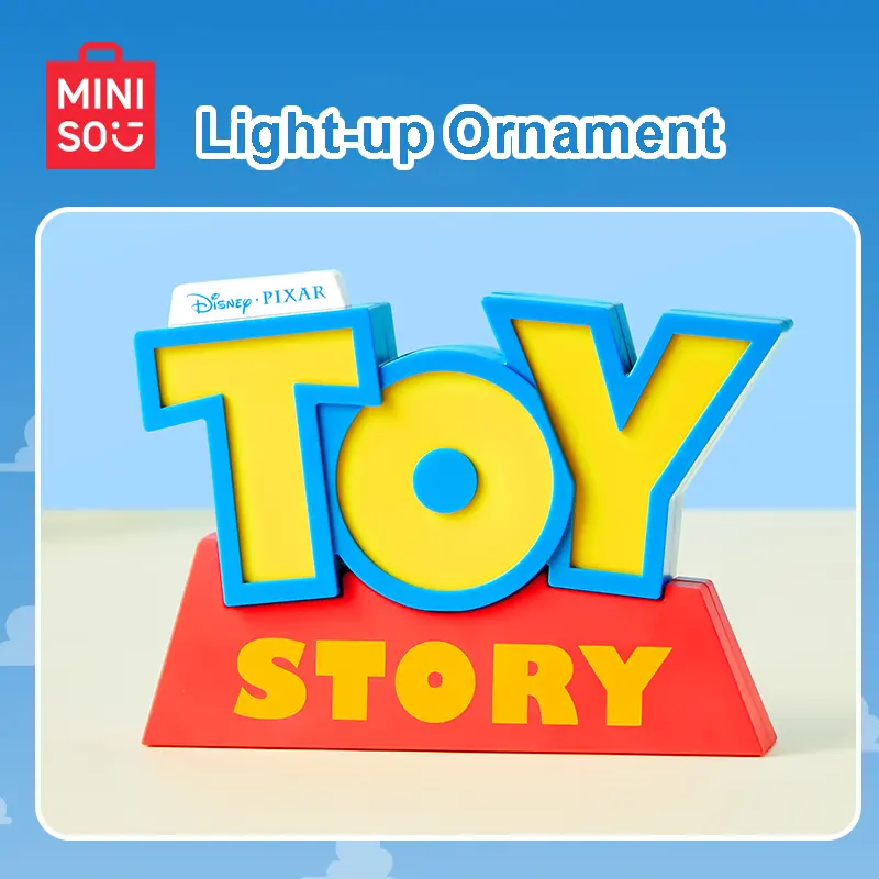 [Back to School] MINISO Disney Pixar Series LED Light-Up Ornament, Soft Warm Lighting, Cute Cartoon Table Decor, Portable Night Light, Ideal Collection Gift For Pixar Fans