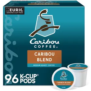 Caribou Coffee Single-Serve Coffee K-Cup, Caribou Blend, 96 Count (4 Packs of 24)
