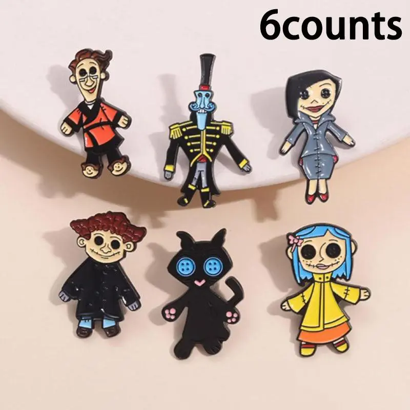 Cartoon Character Brooch Set, Cute Alloy Badges for Backpack and Hat Decoration, Perfect Gift for Friends and Family