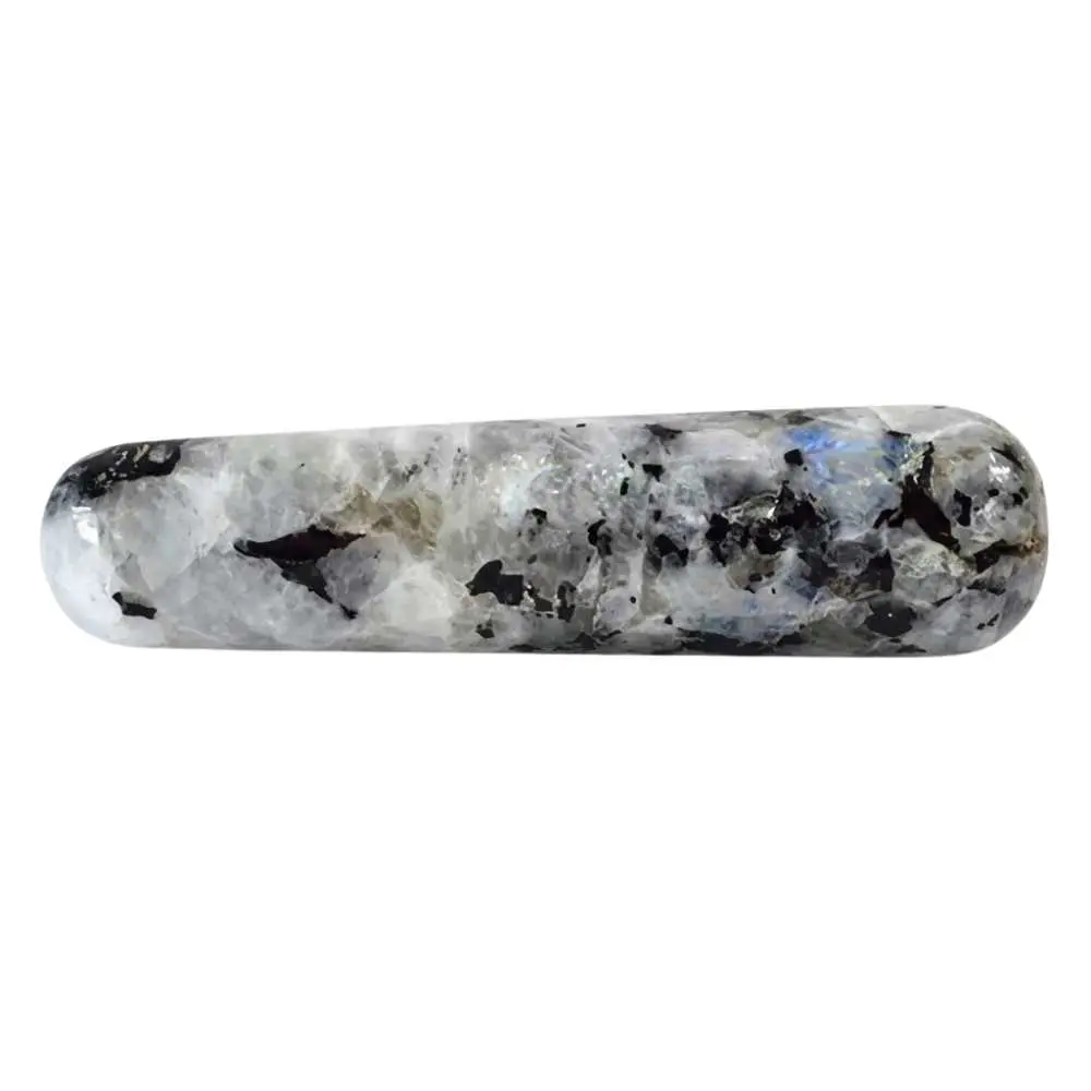 Rainbow Moonstone Crystal Massager — Intuition &amp; Emotional Balance Wand