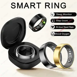 2025 New Smart Ring Men Women, Heart Rate Blood Oxygen and Sleep Monitor Smartring IP68 & 5ATM Waterproof, Multi-sport Mode Ring Rechargeable Fitness Digital Wearable Electronic Gadgets