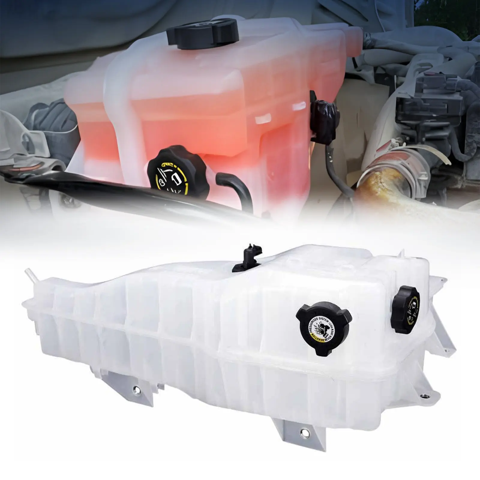 TORQUE 603-5203 Heavy Duty Coolant Tank Reservoir Compatible with 2008-2017 Freightliner Cascadia Columbia Century M2, Replaces 525263005 (TR064)