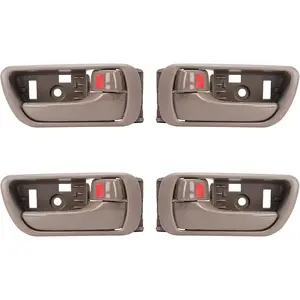 4Pcs Interior Inside Door Handles Replacement for Toyota Camry 2002 2003 2004 2005 2006, Inner Door Handle Front/Rear Driver & Passenger Side - Beige