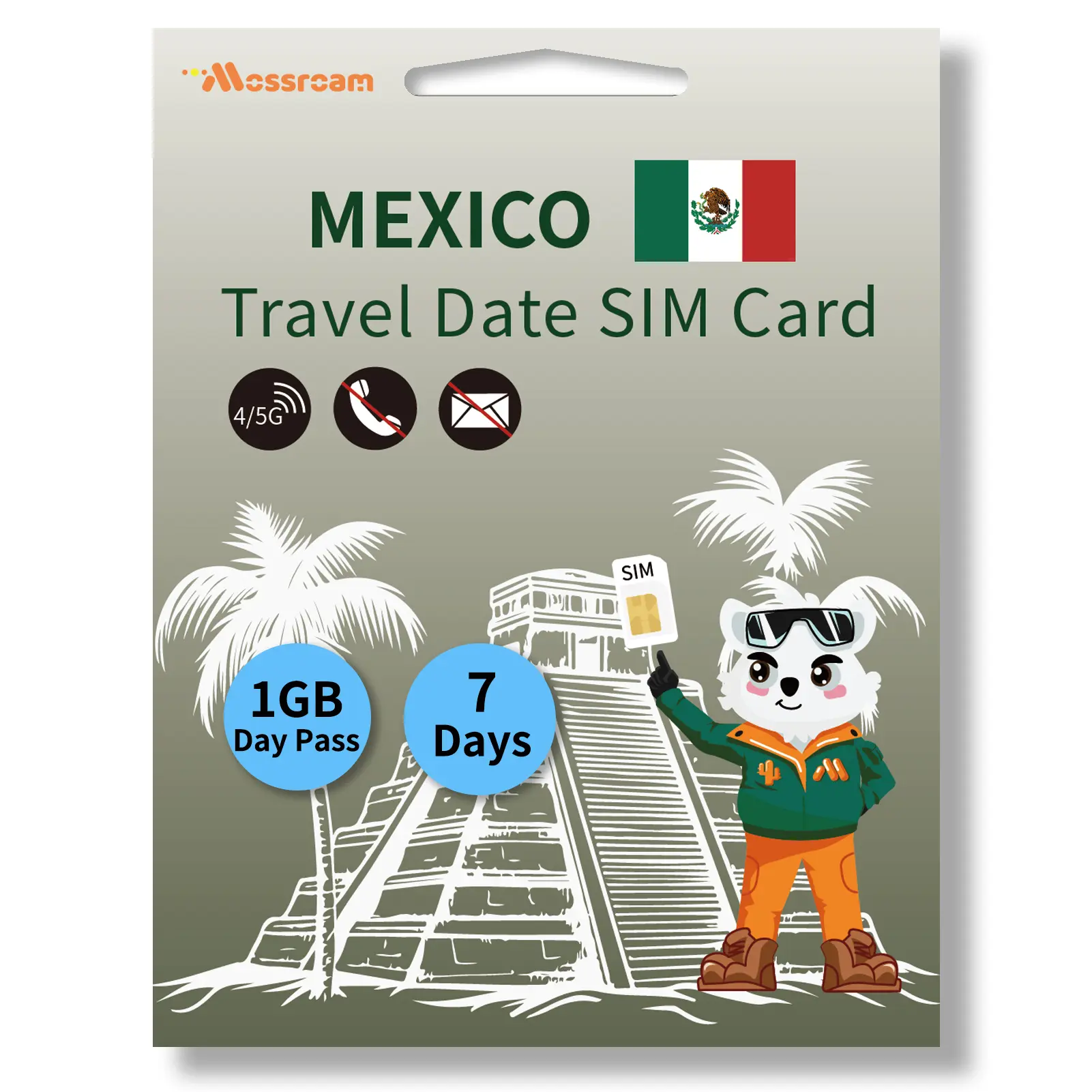 Mexico Tourist SIM - Unlimited High-Speed Data - 7-30 Days Validity - Prepaid, No Extra Fees - Works on Unlocked Phones & Hotspots