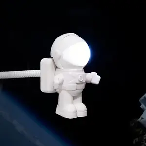 Flexible USB Astronaut Tube Portable LED Night Light, Ideal for Computers, Laptops, PC, Reading, and Home Decor