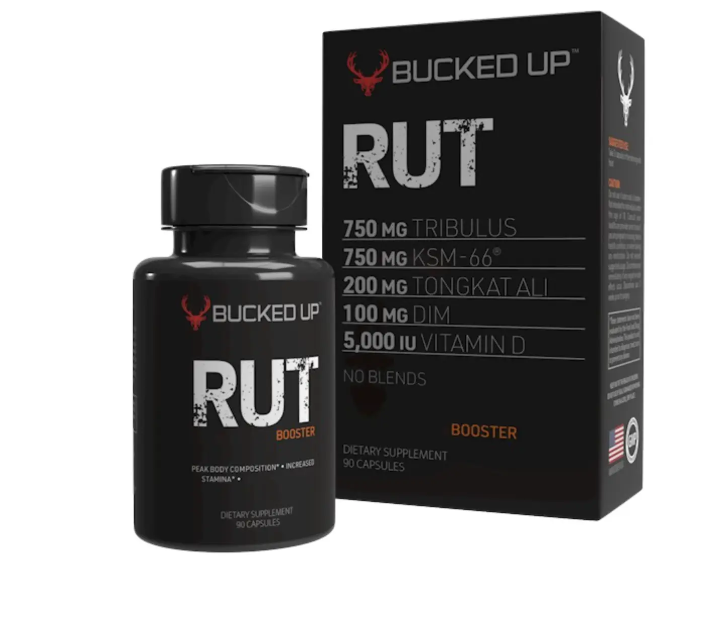 Bucked Up RUT Men’s Healthcare Capsules, All-Natural Wellness & Performance Support Supplements, Promotes Focus & Recovery