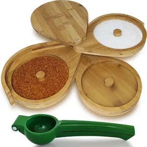 | Margarita Salt Rimmer Set | 3 red  Glass Rimmer | Handheld Citrus Juicer | Sugar and Salt Rimmer for  |  Accessories for Drinks