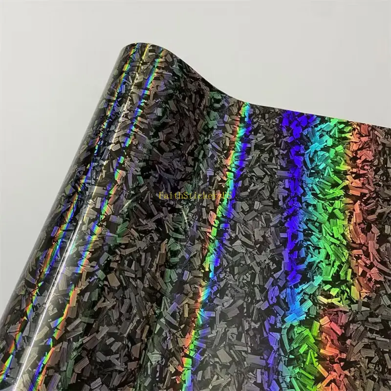 Rainbow Laser Flower Carbon Silver