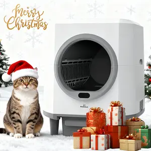 Dreamcat Household Smart Hands-Free Self-cleaning Cat Litter Box, 80LLarge-Capacity, Odor-Free, APP Control, Multi-Cat Home, high privacy toilet safety protection products, Cat companion, Feces Killer, automatic kitty litter box, pet stuff.
