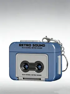 Mini Radio Old School Keychain with Tape Inside, Musical Recordable & Playable Music, Cute Vintage Accessory Toy, 2 Colors Available, Creative Mother's Day Gift, Compact