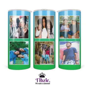 Tibzie Custom Photo 20 oz Tumbler with Handle – Stainless Steel, 2.83x8.2 in., Sliding Lid, Straw, Personalized Name in 12 Fonts, Custom Images, Premium Hydration Travel Mug for Gifts or Everyday Use