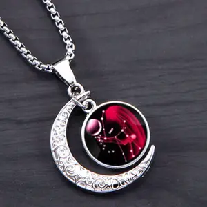 12 Zodiac Signs Necklace with Glow-In-The-Dark Vintage Moonstone Pendant – Unique Astrology Jewelry Gift for Star Sign Lovers