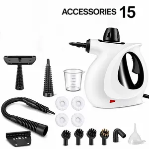 1050W All Natural Pressurized Handheld Steam Cleaner Appliance - Multi Surface Cleaning Tool with 12 Accessories Set, Nylon Brush, Safety Lock, Powerful Performance for Household, Kitchen Use, Cleaning Tools